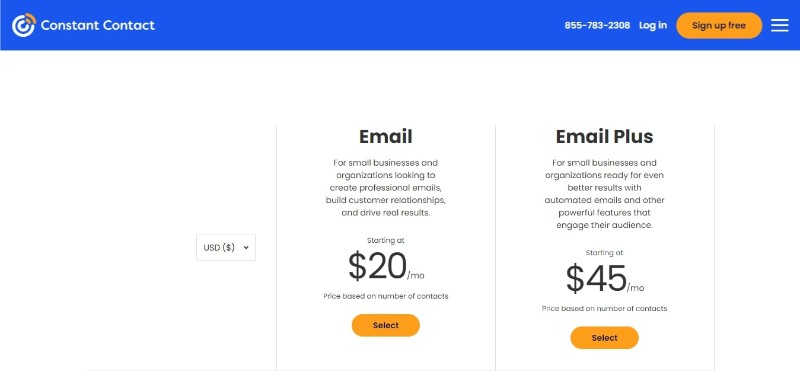 Constant Contact Pricing