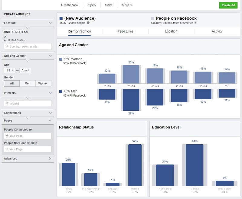 audience insights on Facebook