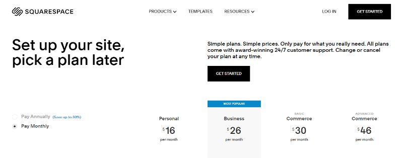 Squarespace Website Builder Plans And Pricing