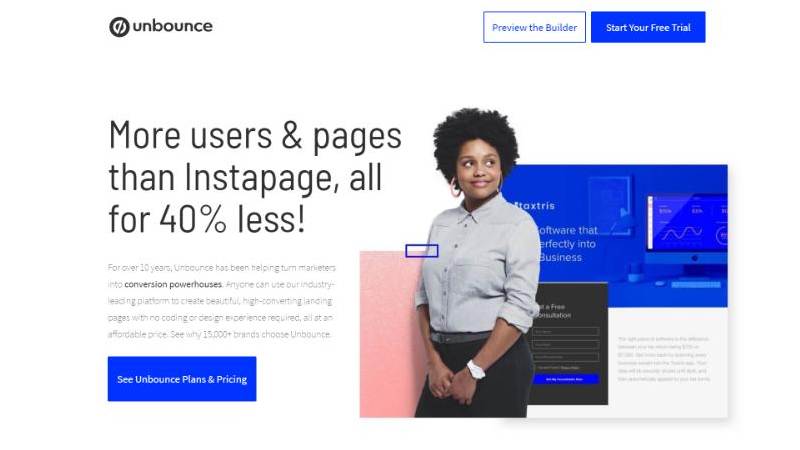 best landing page design unbounce