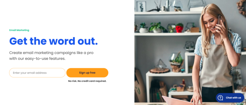 email marketing landing page