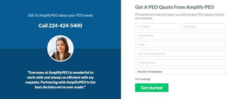 amplify peo pricing quotes